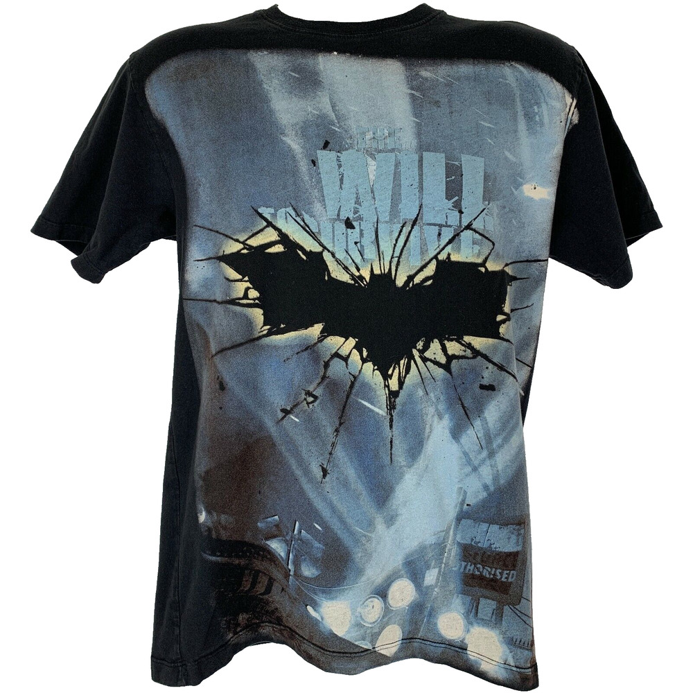 Batman The Dark Knight Rises T Shirt DC Comics Superhero Movie Black M Medium